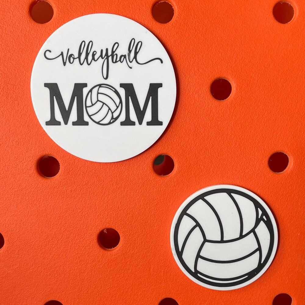 Volleyball Mom Bogg Charm Set-Set of 2 Volleyball B Stock Bogg Charms